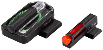 HiViz CKMFD21 FastDot H3 Pistol Sight Set Red Fiber Optic Front / Green Tritium Rear - Fits Canik Mete