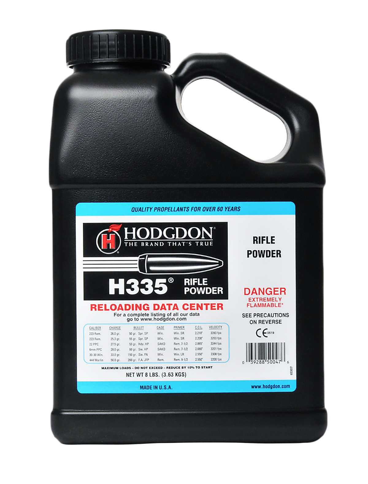 Hodgdon H335 Spherical Smokeless Rifle Powder 8 lb
