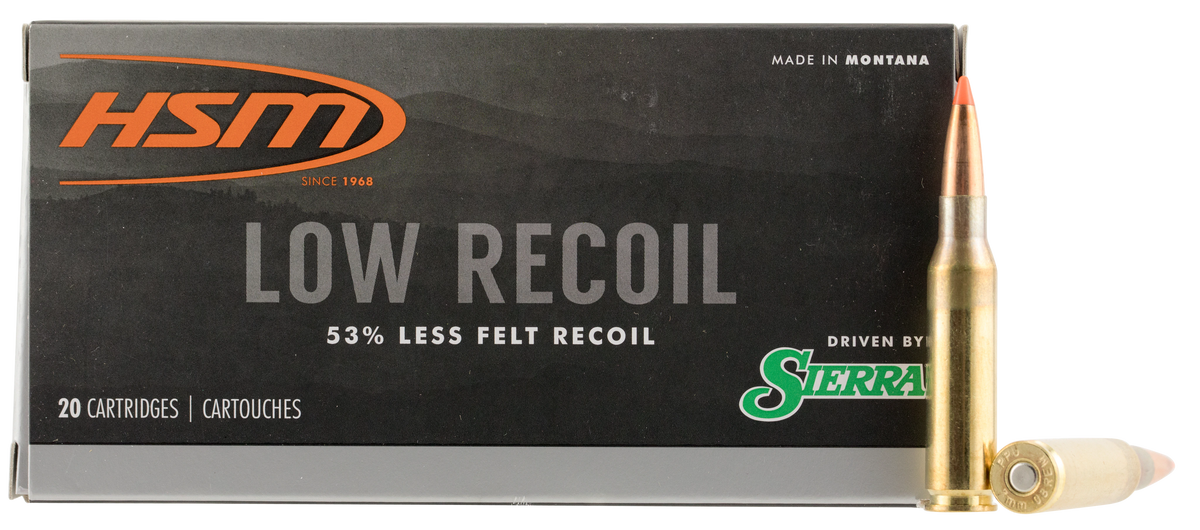 HSM 7MM0810N Low Recoil  7mm-08 Rem 140 gr Orange Polymer Tip 20 Per Box/ 25 Case