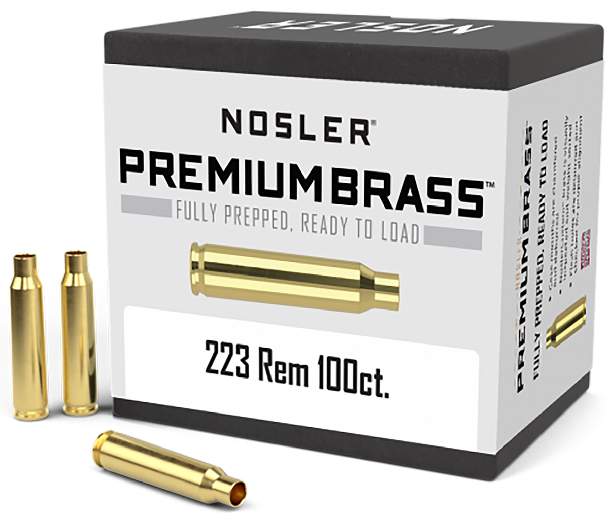 Nosler Premium Brass 223 Rem Unprimed Rifle Cases 100/Box