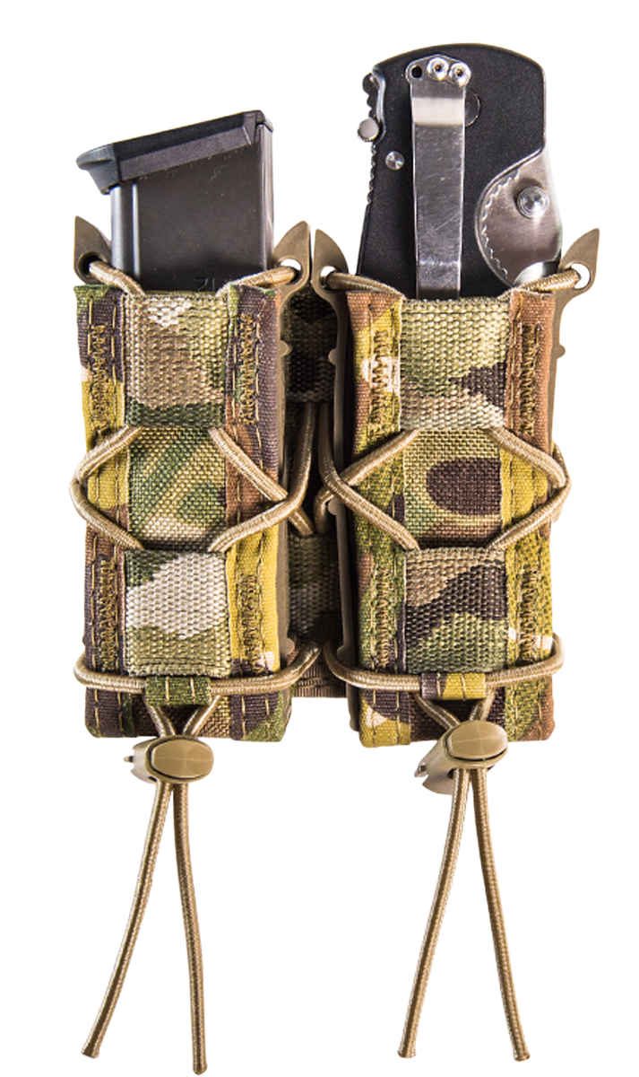 High Speed Gear TACO Double Pistol Mag Pouch - MultiCam Nylon Belt Compatible