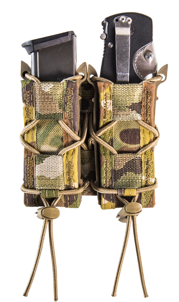 High Speed Gear TACO Double Pistol Mag Pouch - MultiCam Nylon Belt Compatible
