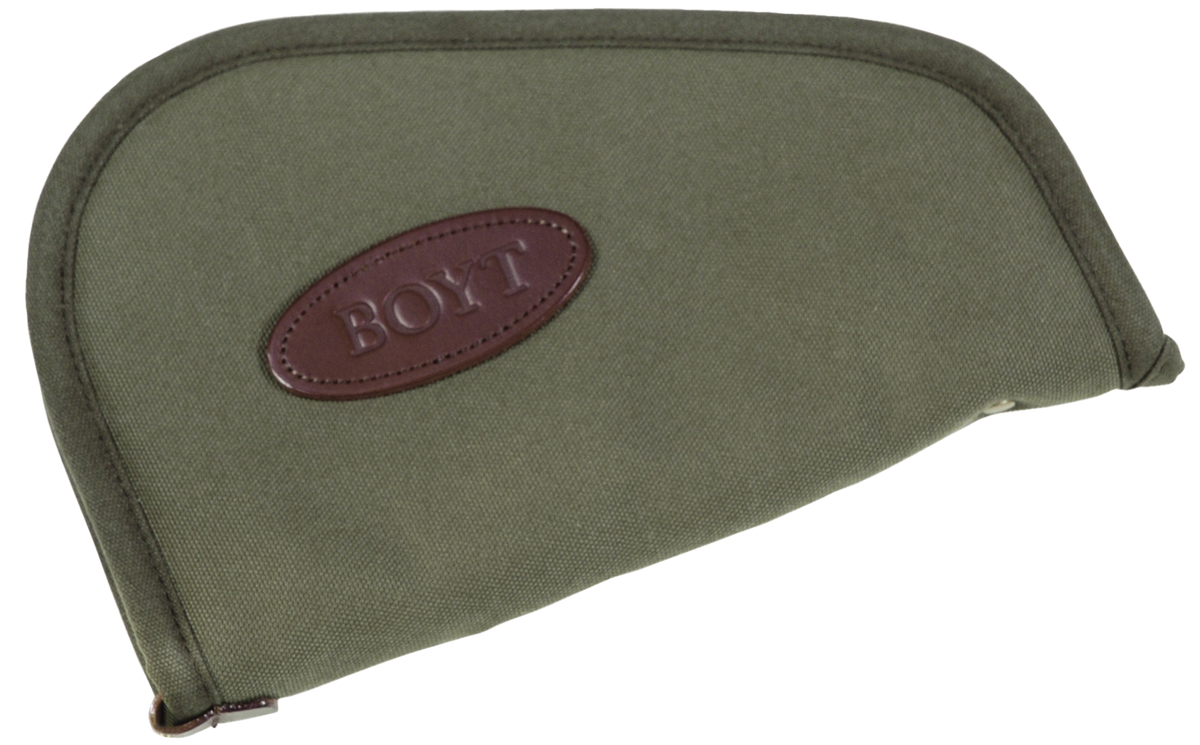 Boyt Harness Heart-Shaped Pistol Rug 12" Waxed Canvas OD Green Handgun Case