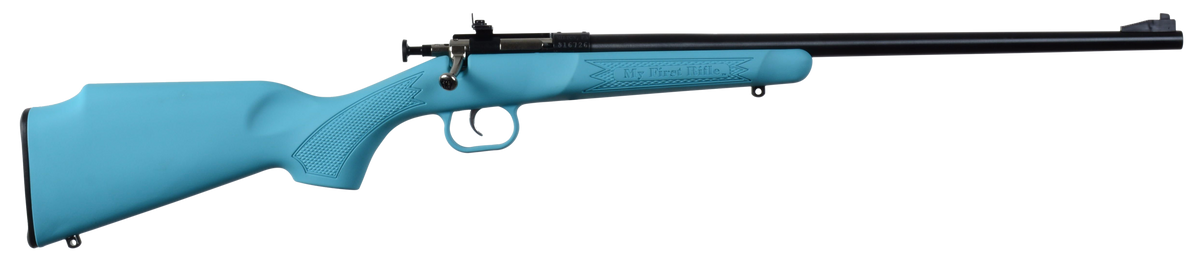Crickett KSA2302 Youth 22 LR 16.12" 1-Rd Bolt Action Rifle - Blue Synthetic Stock