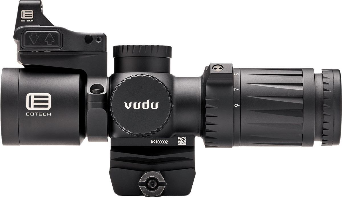 EOTech Vudu 3-9x32 SFP HC1 MOA Illuminated Rifle Scope Kit with EFLX & Ring Mount - Matte Black