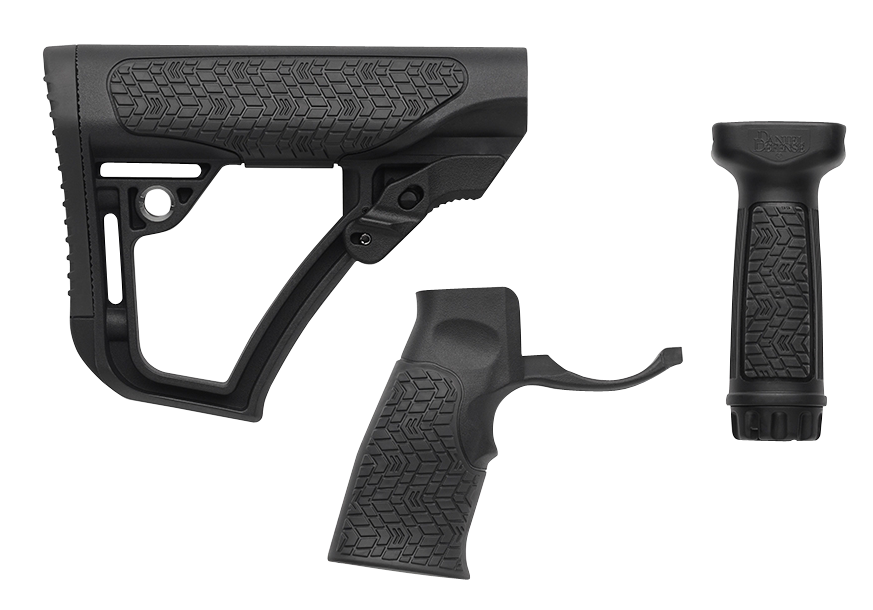 Daniel Defense AR-15 6-Position Polymer Stock and Grip Set - Black