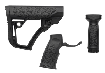 Daniel Defense AR-15 6-Position Polymer Stock and Grip Set - Black