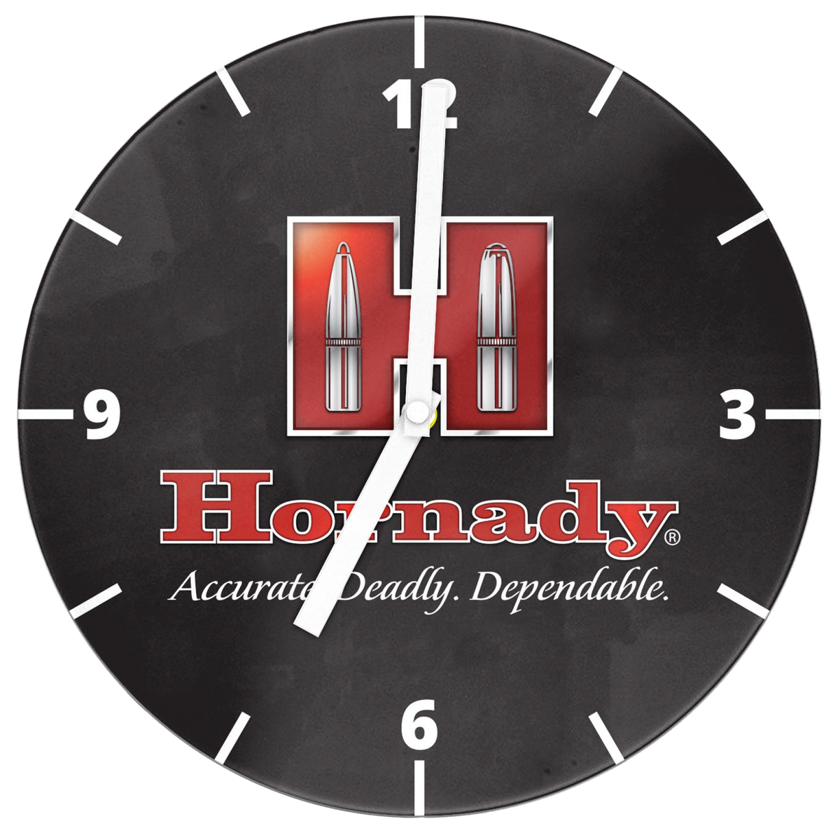Hornady H Clock 18.70" Black/Red Wall Clock