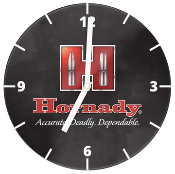 Hornady H Clock 18.70" Black/Red Wall Clock
