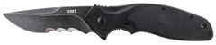 Columbia River Shenanigan 3.35" Folding Drop Point Veff Serrated Black Stonewashed 4116 SS Black GRN Knife
