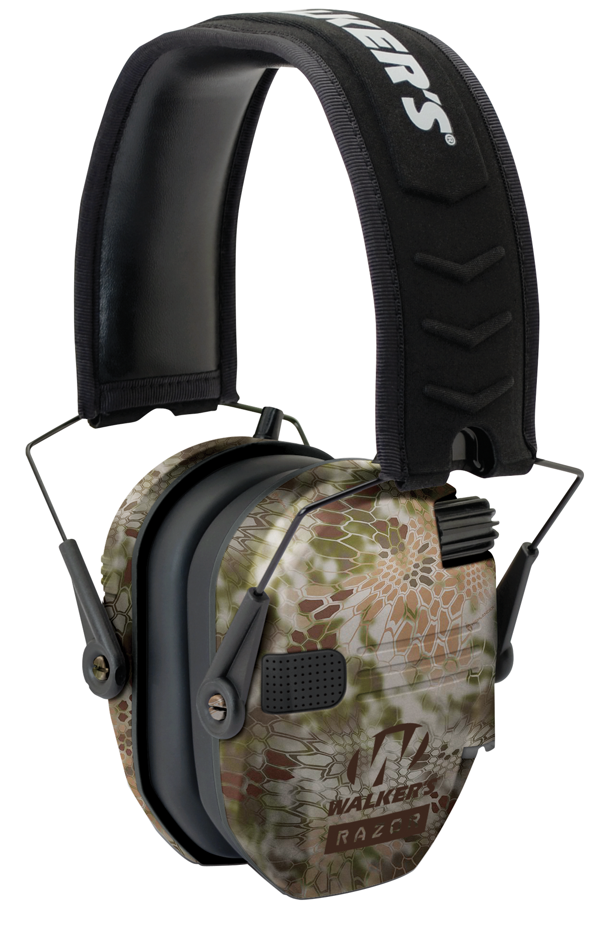 Walkers Game Ear Razor Slim Electronic Muff 23 dB Over the Head Kryptek Highlander/Black Polymer