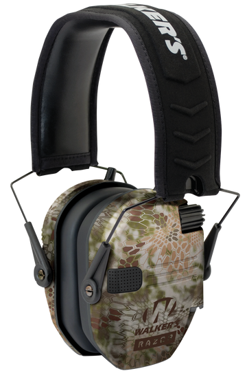 Walkers Game Ear Razor Slim Electronic Muff 23 dB Over the Head Kryptek Highlander/Black Polymer
