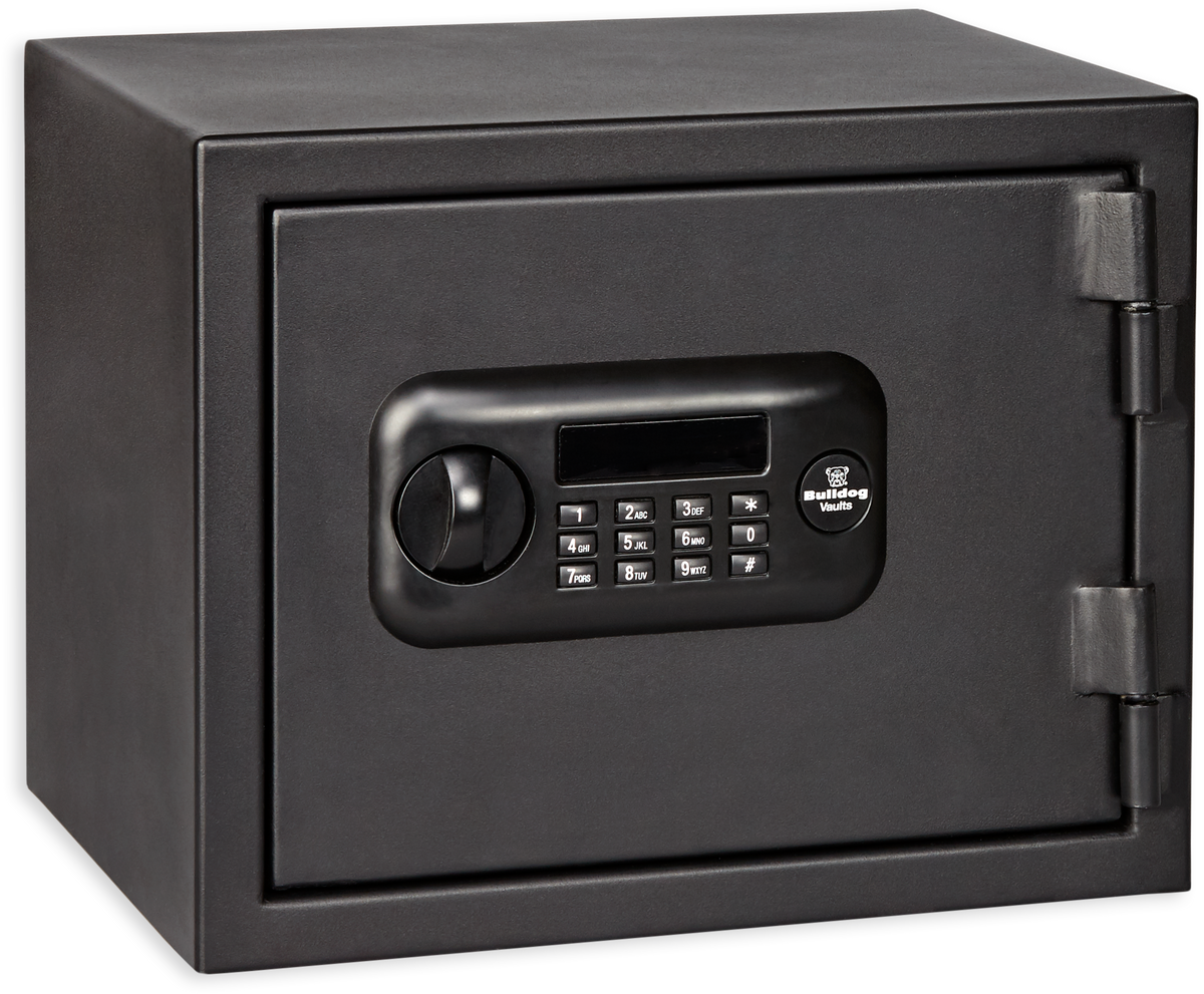 Bulldog BD1090F Digital Fire Safe Vault Electronic/Key 12" x 15" x 12" Black Steel