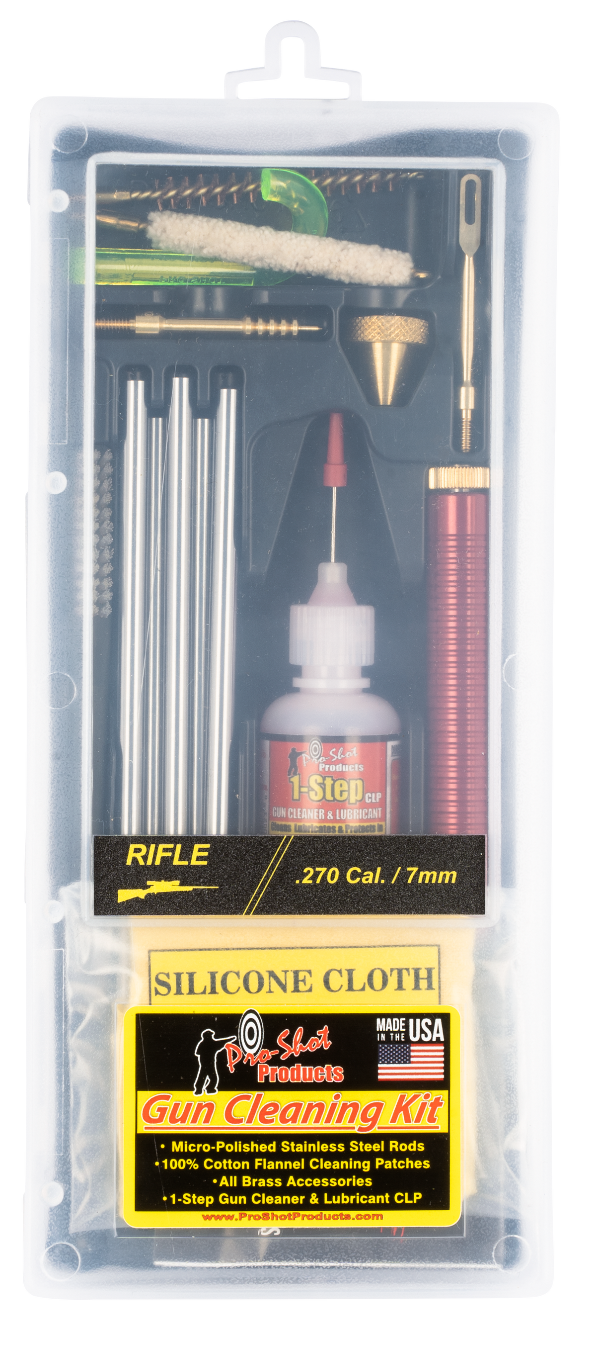 Pro-Shot R2707KIT Classic Box Kit .270/7mm Multi-Caliber Rifle Cleaning Kit