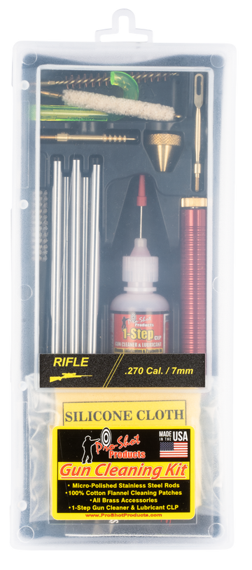 Pro-Shot R2707KIT Classic Box Kit .270/7mm Multi-Caliber Rifle Cleaning Kit