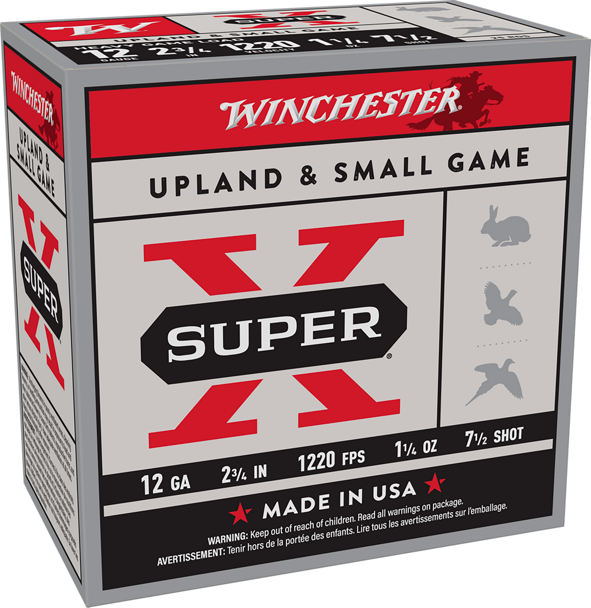 Winchester Ammo Super X Heavy Game Load 12 Gauge 2.75" 7.5 Shot 1-1/4 oz - Box or Case