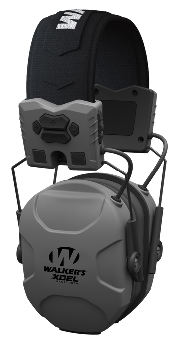 Walkers Game Ear XCEL 500BT 26 dB Over the Head Electronic Muff - Gray / Black Polymer