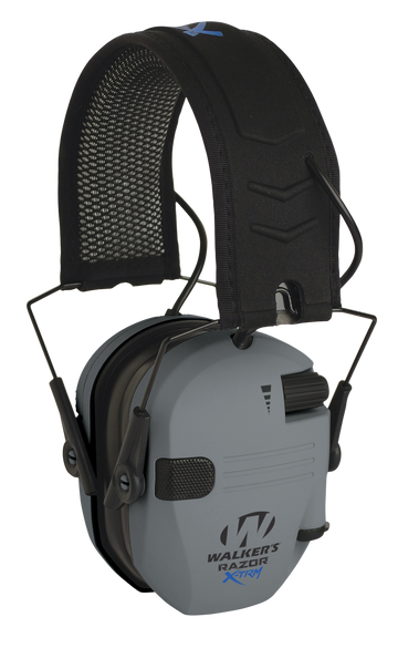 Walkers Game Ear Razor X-TRM Digital Electronic Muff 21 dB Over the Head Gray/Black Polymer