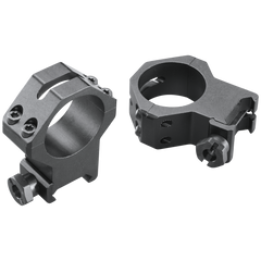 Weaver Mounts 48367 Four-Hole Skeleton Rings 30mm Extra High Matte Black Aluminum