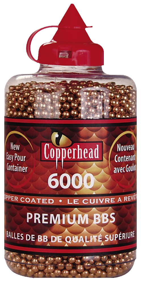 Crosman 767 Copperhead BBs .177 BB Copper-Coated Steel 6000 Per Bottle