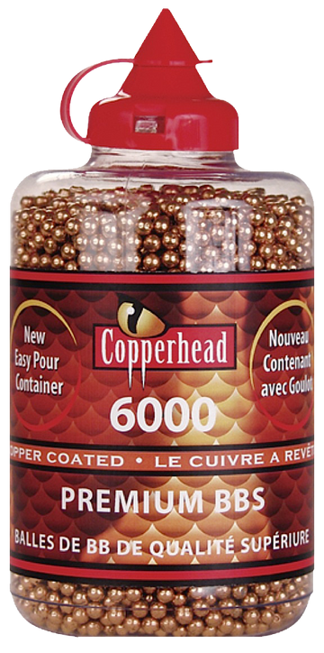Crosman 767 Copperhead BBs .177 BB Copper-Coated Steel 6000 Per Bottle