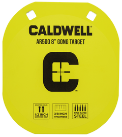 Caldwell Gong 8" AR500 Steel 0.38" Thick Yellow Hanging Target