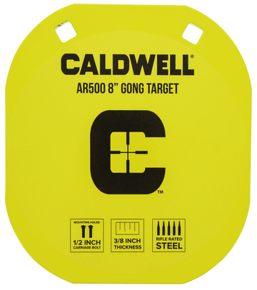 Caldwell Gong 8" AR500 Steel 0.38" Thick Yellow Hanging Target