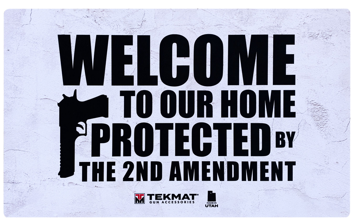 TekMat 2nd Amendment Door Mat 25" x 42" Rubber White/Black