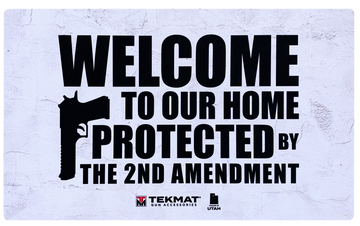 TekMat 2nd Amendment Door Mat 25" x 42" Rubber White/Black