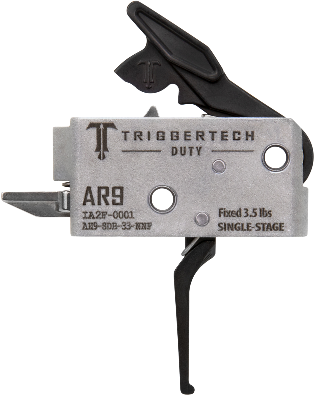 TriggerTech Duty AR-9 Single-Stage Flat Trigger 3.5 lbs - Black