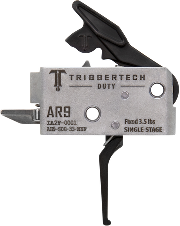TriggerTech Duty AR-9 Single-Stage Flat Trigger 3.5 lbs - Black
