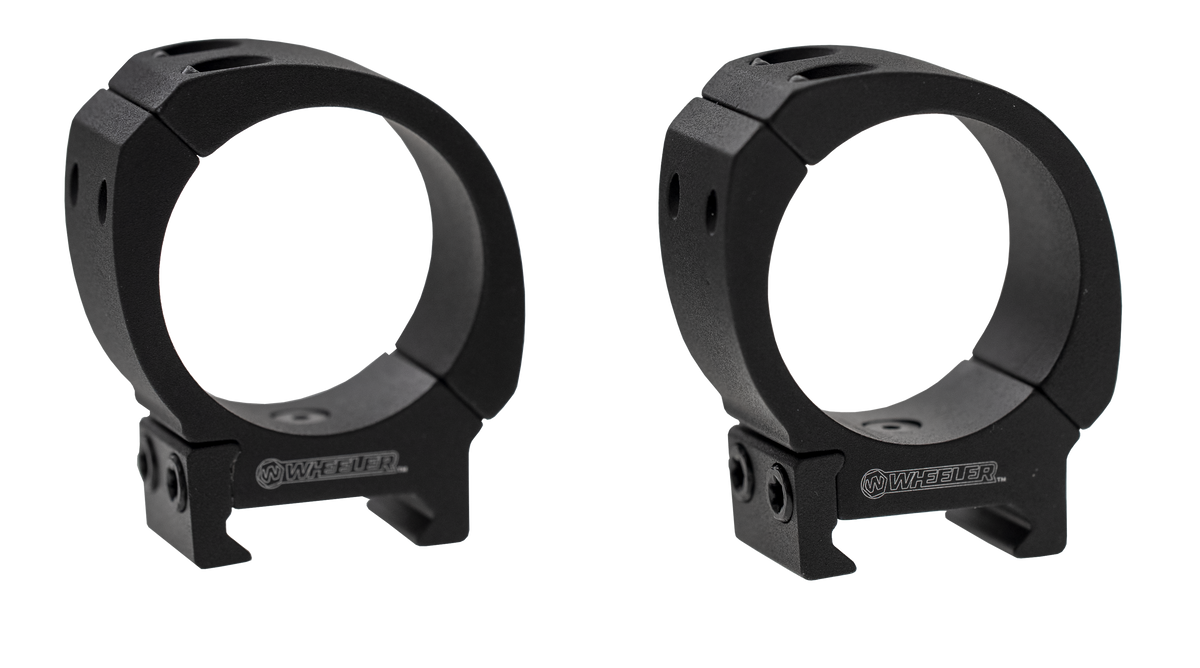 Wheeler Sporter Scope Rings 30mm Medium Bi-Weaver Aluminum Black