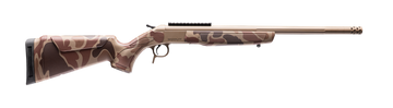 CVA Cascade Takedown 450 Bushmaster 20" 1-Rd Single-Shot Rifle - FDE Cerakote / Duck Camo