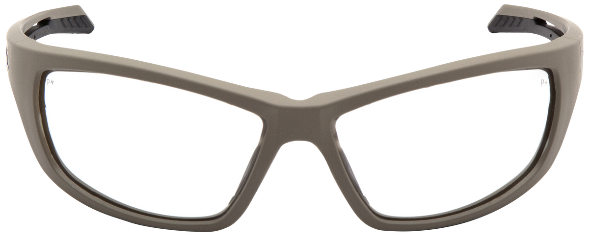 Pyramex Howitzer Safety Glasses Clear Anti-Fog Lens Tan Frame