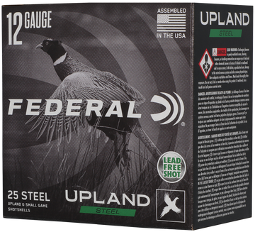 Federal Upland Steel 12 Gauge 2.75" 1-1/8 oz #5 Steel Shot 25 Rd - Box or Case
