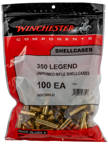 Winchester Ammo WSC350LU 350 Legend Unprimed Brass Rifle Cases 100/Bag
