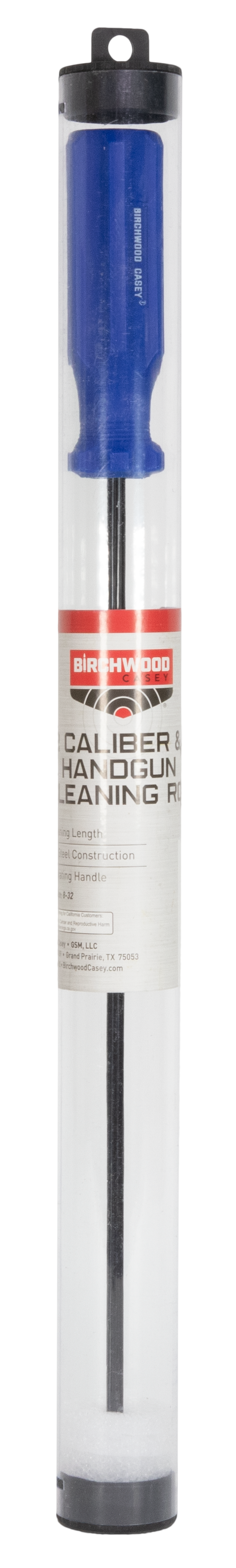 Birchwood Casey 41409 Handgun Cleaning Rod .22 Cal 12" Steel with Reusable Storage Tube