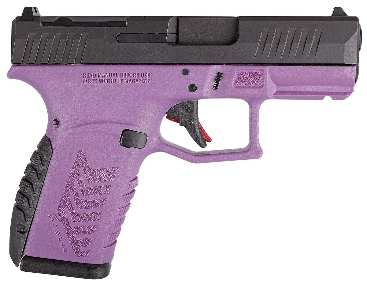 Derya Firearms DY9Z 9mm Luger 3.5" 15+1 Striker-Fired Semi-Auto Pistol - Purple/Black