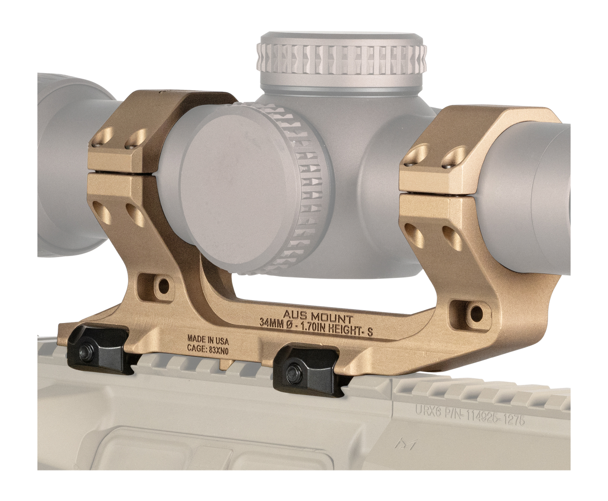 Reptilia AUS 34mm Optic Mount 1.70" Height FDE - 7075-T6 Aluminum - Picatinny