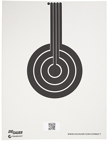 Sig Sauer T300 SCT350 Replacement Bullseye Hanging Target - Black/White