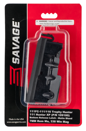 Savage 55253 Axis 7mm Rem Mag / 338 Win Mag 3-Rd Matte Blue Detachable Magazine