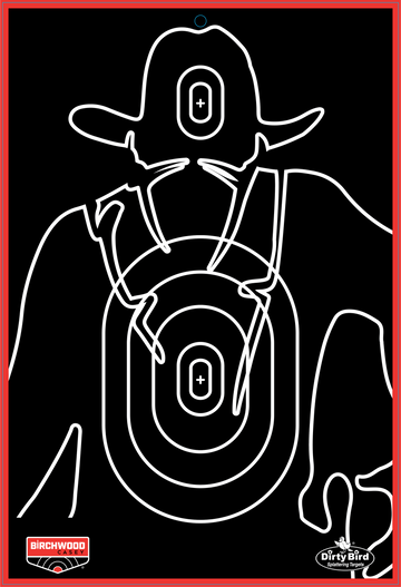 Birchwood Casey Dirty Bird 12x18 Gunslinger Silhouette Splatter Target 6-Pack
