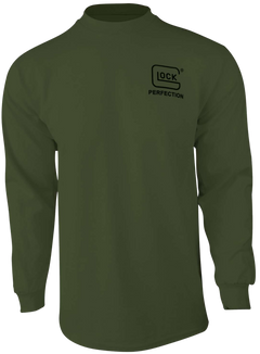 Glock Born In Austria Long Sleeve T-Shirt Military Green Cotton Small