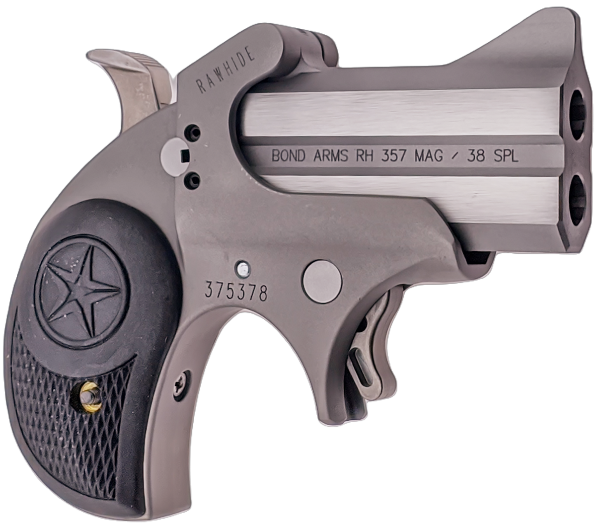 Bond Arms Rawhide 38 Special/357 Mag 2.5" 2-Rd Derringer - Rough Matte Stainless