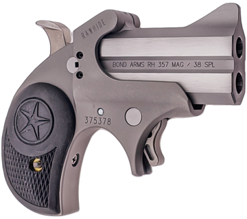 Bond Arms Rawhide 38 Special/357 Mag 2.5" 2-Rd Derringer - Rough Matte Stainless