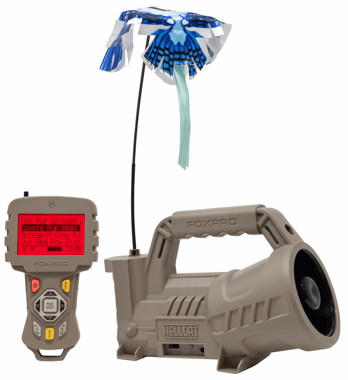 Foxpro Hellcat Digital Predator Game Call w/ Decoy - Tan ABS Polymer