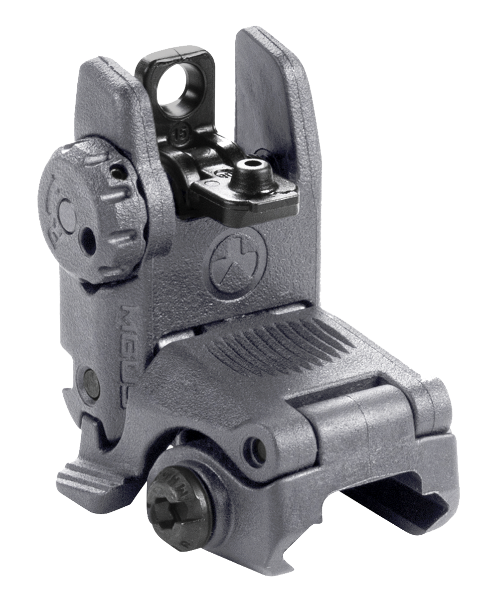 Magpul Industries MBUS Rear Sight Stealth Gray Polymer Flip-Up for AR-15/M16