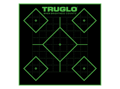 TruGlo Tru-See 5-Diamond 12"x12" Self-Adhesive Paper Target 25 Pack - Black/Green