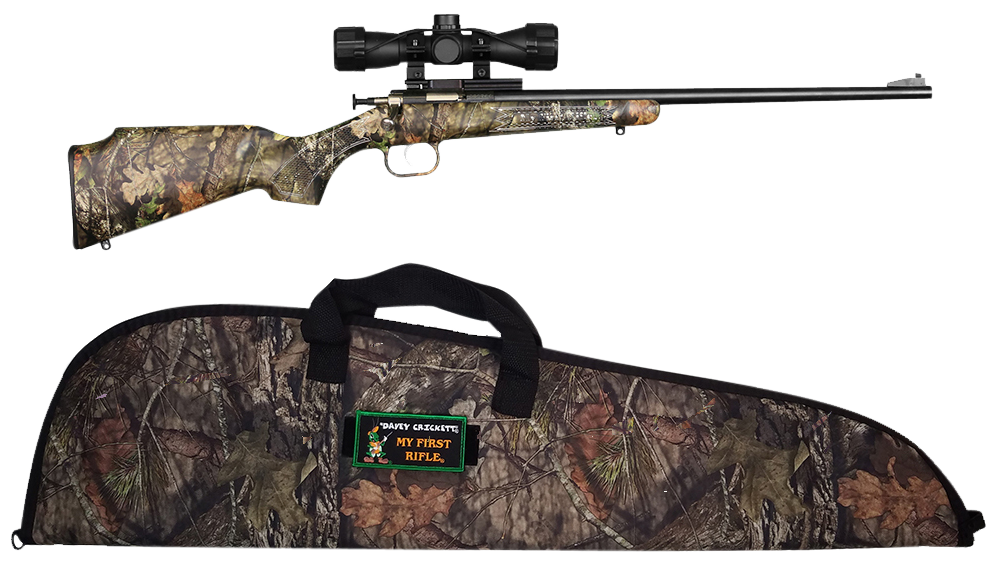 Crickett KSA2163BSC Youth Package 22 LR 16.12" 1-Rd Bolt Action Rifle - Mossy Oak Break-Up Camo Stock