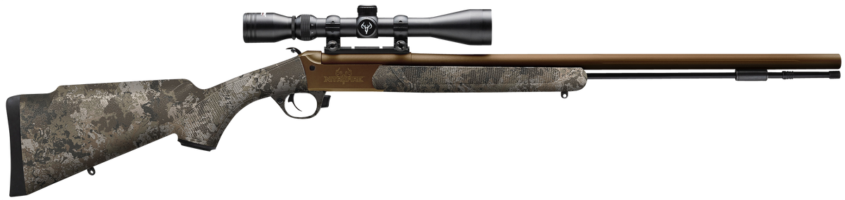 Traditions NitroFire VAPR 50 Cal 209 Primer 26" 1-Rd Break-Open Muzzleloader w/3-9x40mm Scope - Burnt Bronze Cerakote / Veil Wideland